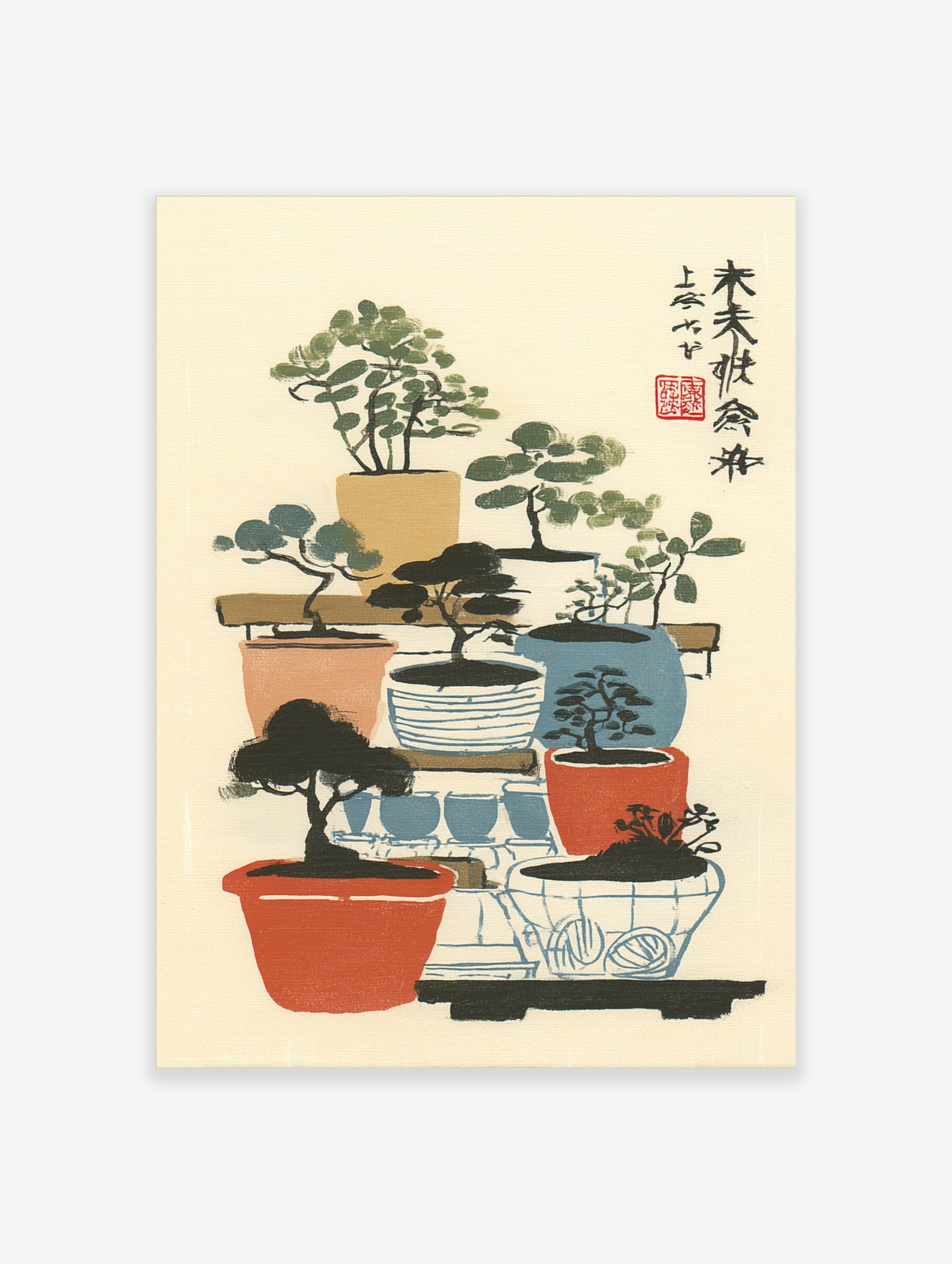 絵画 bonsai Bonsai Tree Poster | Japanese Botanical Wall Art | Zen Decor