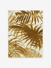 Brown botanical palm leaf illustration art print on a light background, featuring tropical foliage pattern.