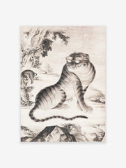 Japanese Tiger Illustration Poster, Japanese Animal Print