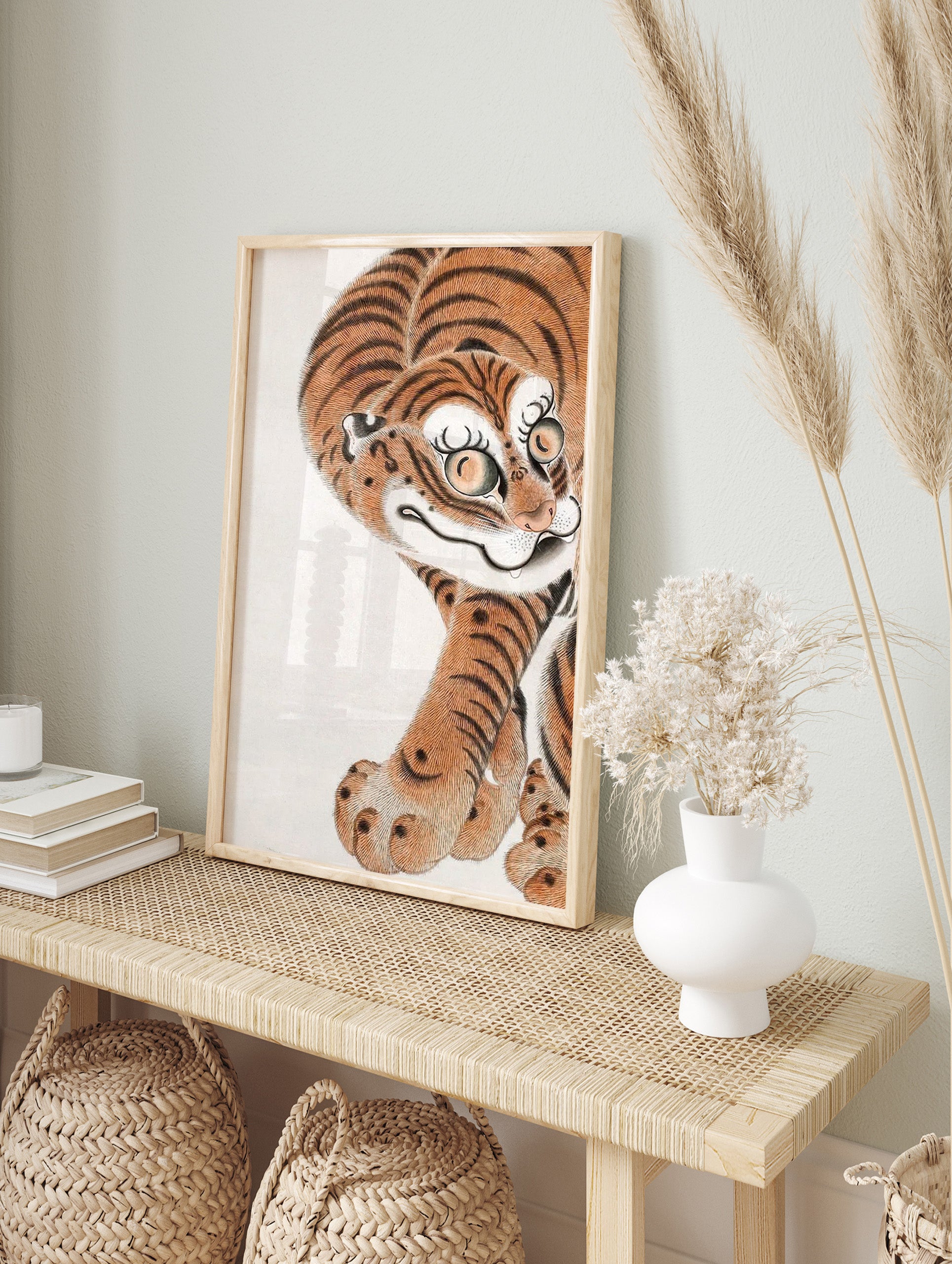 Japanese Tiger Art Poster, Japanese Animal Print