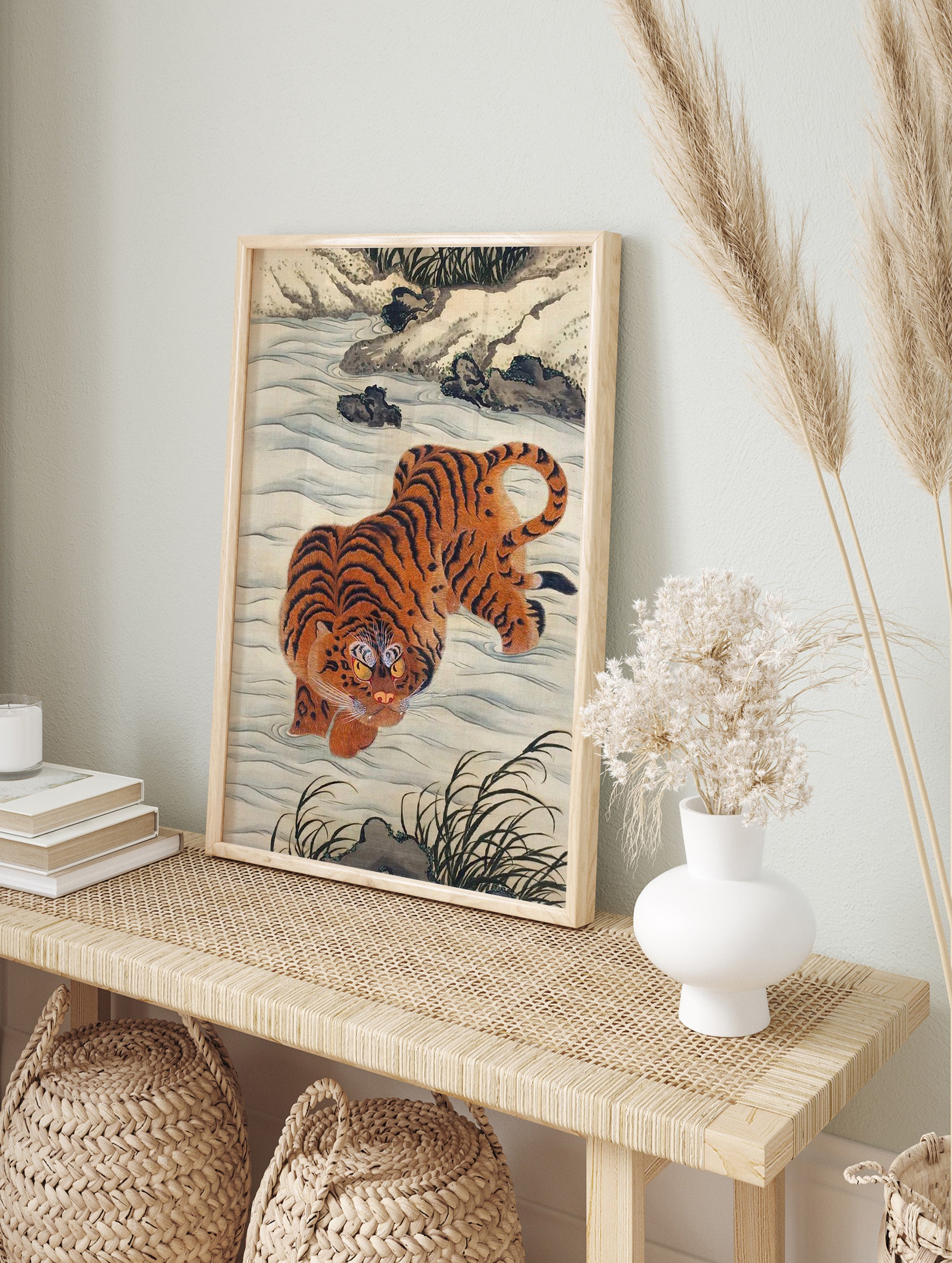 Japanese Tiger Poster, Japanese Animal Print