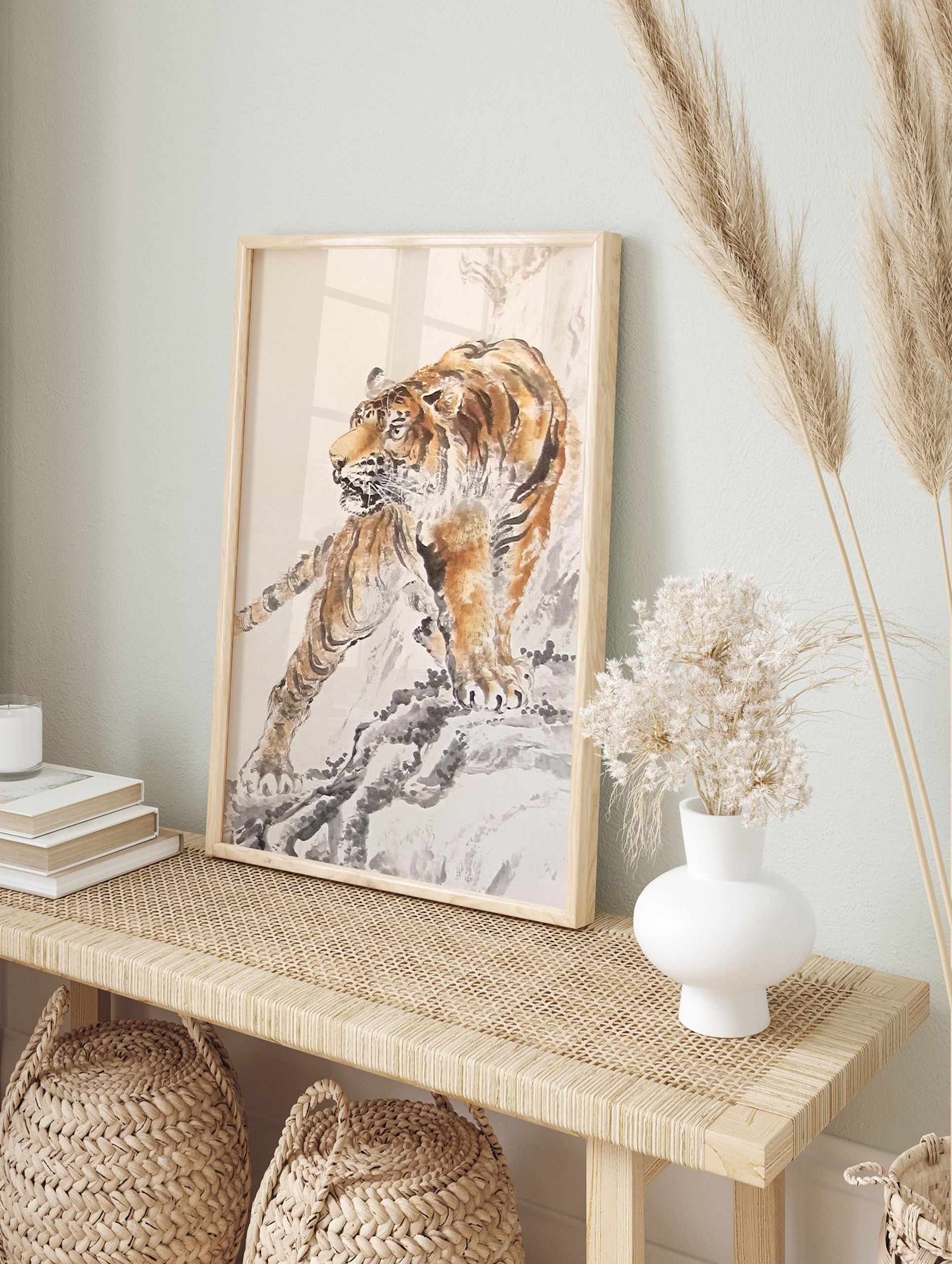 Japanese Tiger Poster, Japanese Animal Print