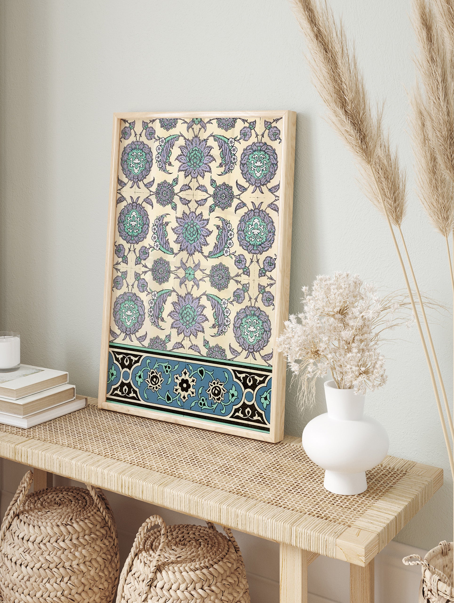 Arabic Botanical Poster, Arabic Floral Print