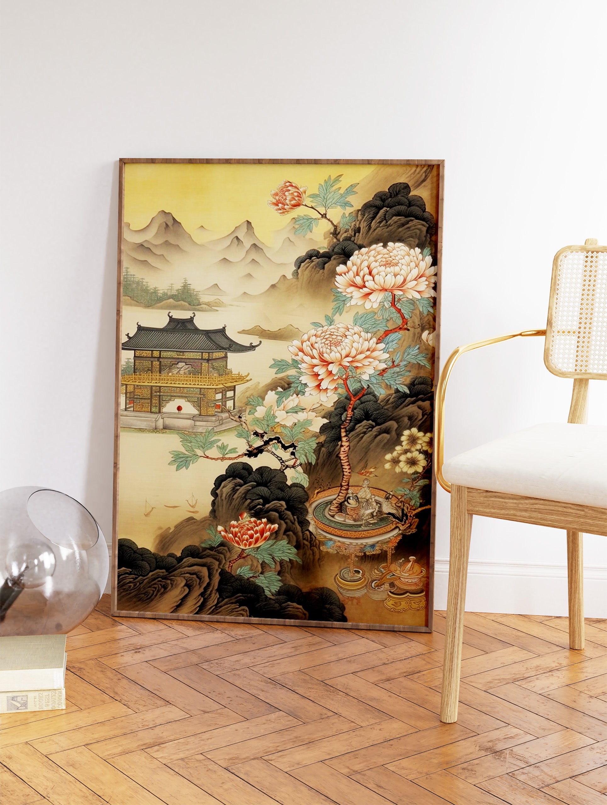 Vintage Chinese Poster, Chinese Landscape Print