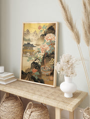 Vintage Chinese Poster, Chinese Landscape Print