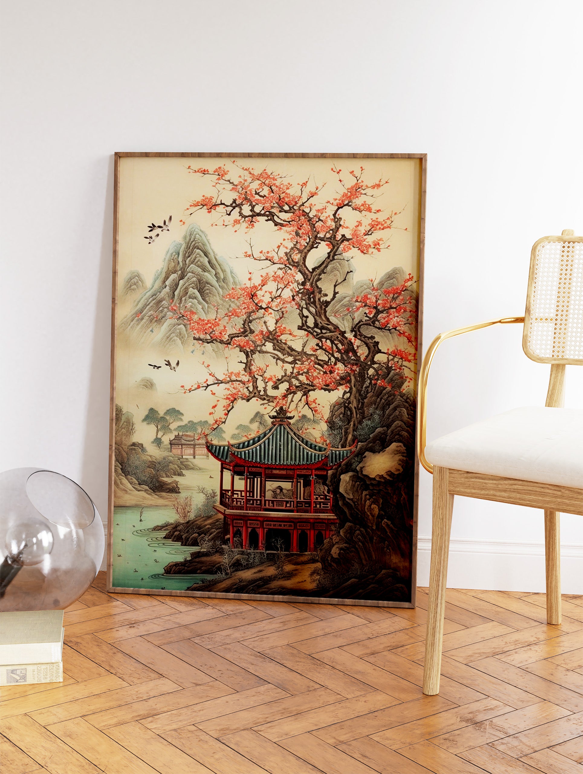 Vintage Chinese Poster, Chinese Landscape Print
