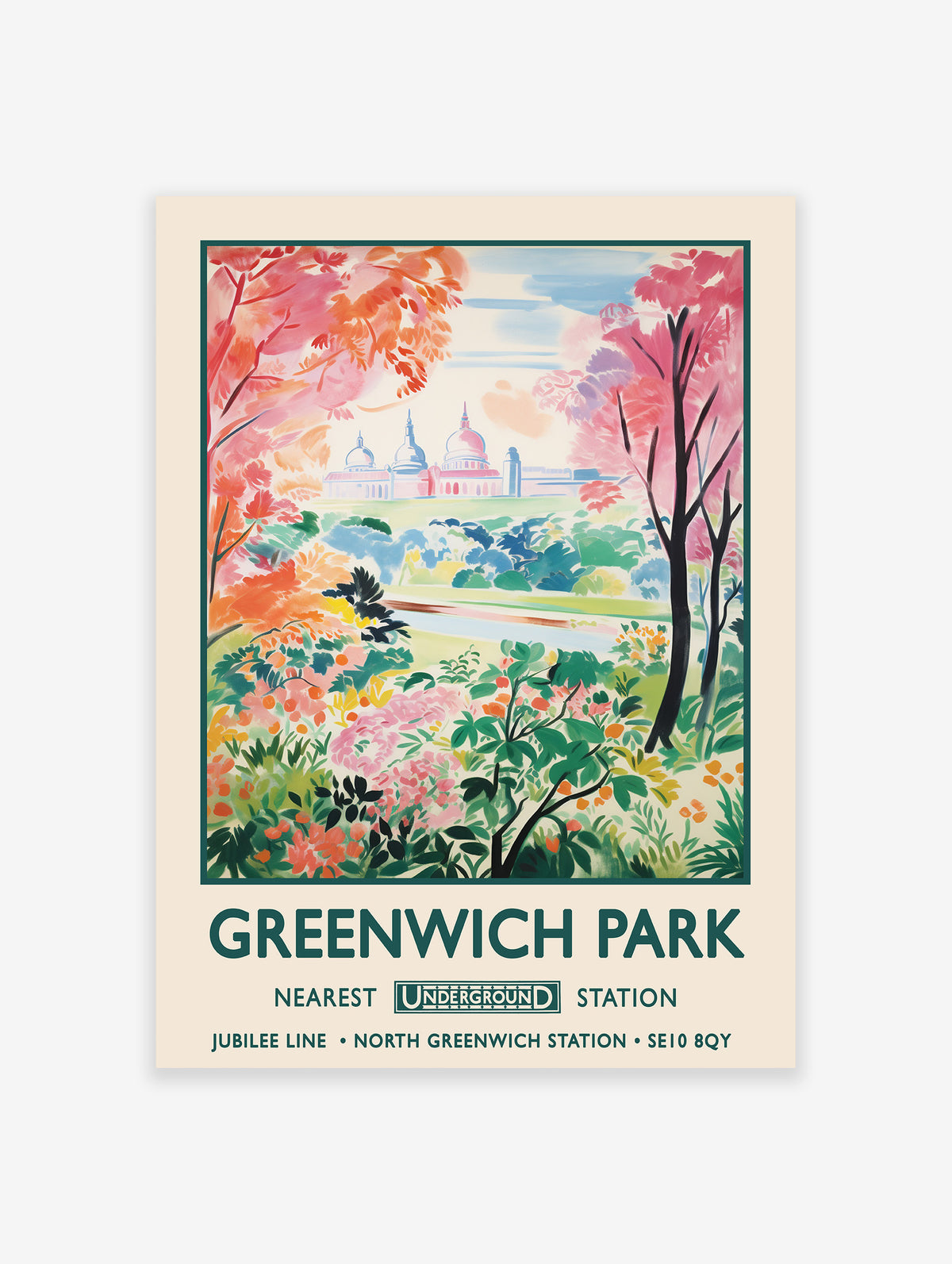 Greenwich Park Poster, Greenwich Park Print