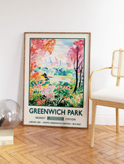 Greenwich Park Poster, Greenwich Park Print