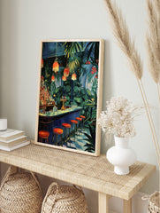 Vintage Cocktail Bar Poster, Cocktail Bar Print