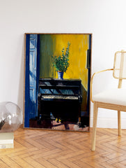 Vintage Living Room Poster, Living Room Print