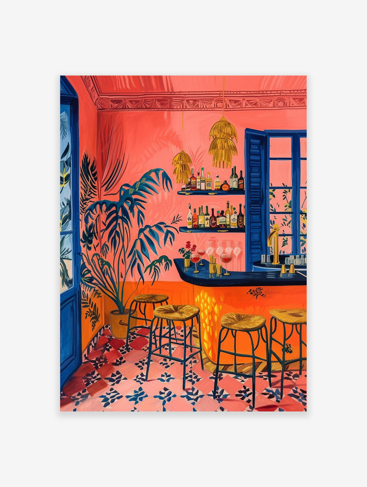 Cocktail Bar Wall Poster, Cocktail Bar Print
