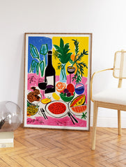 Food Table Poster, Food Print