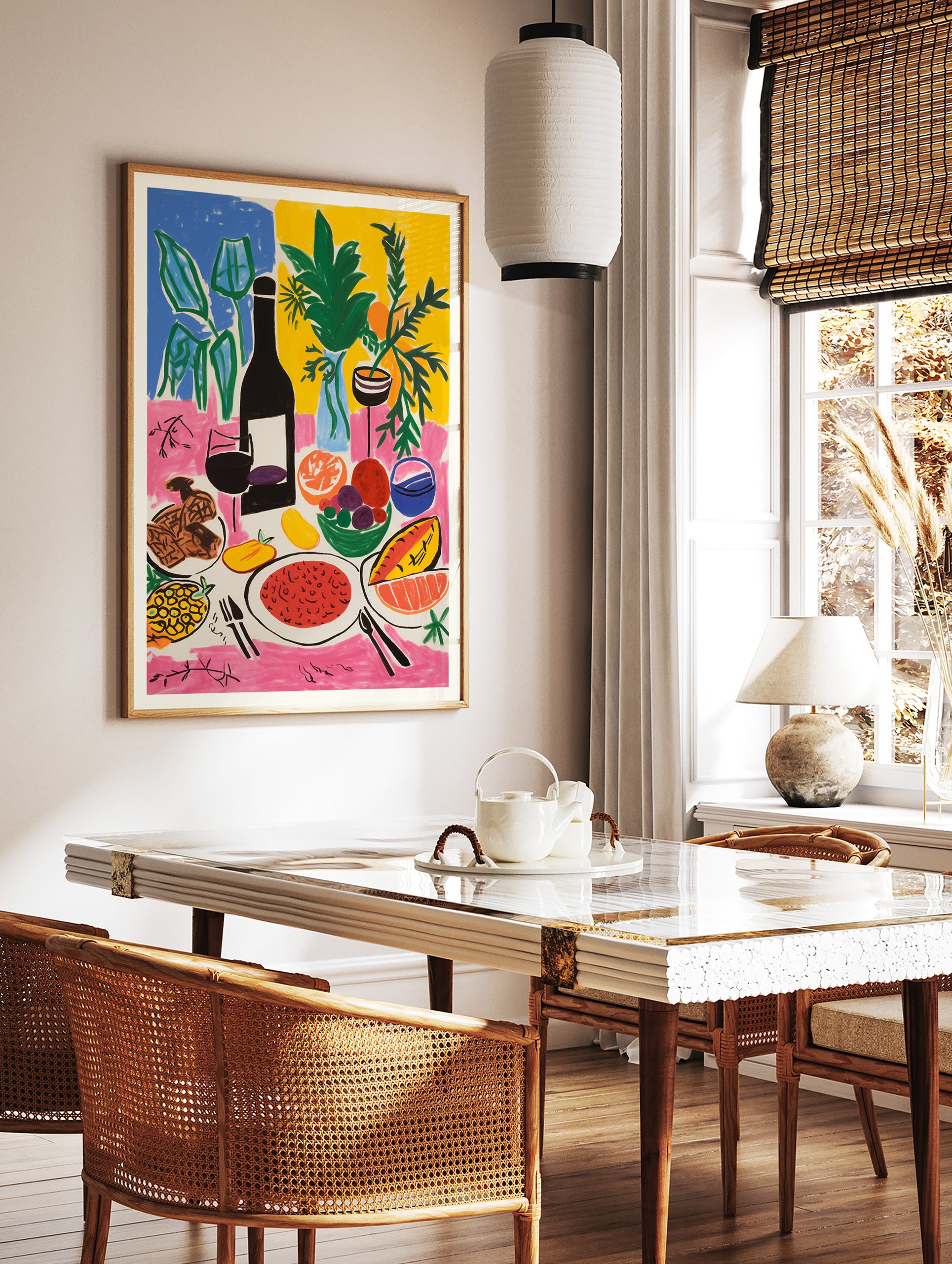 Food Table Poster, Food Print