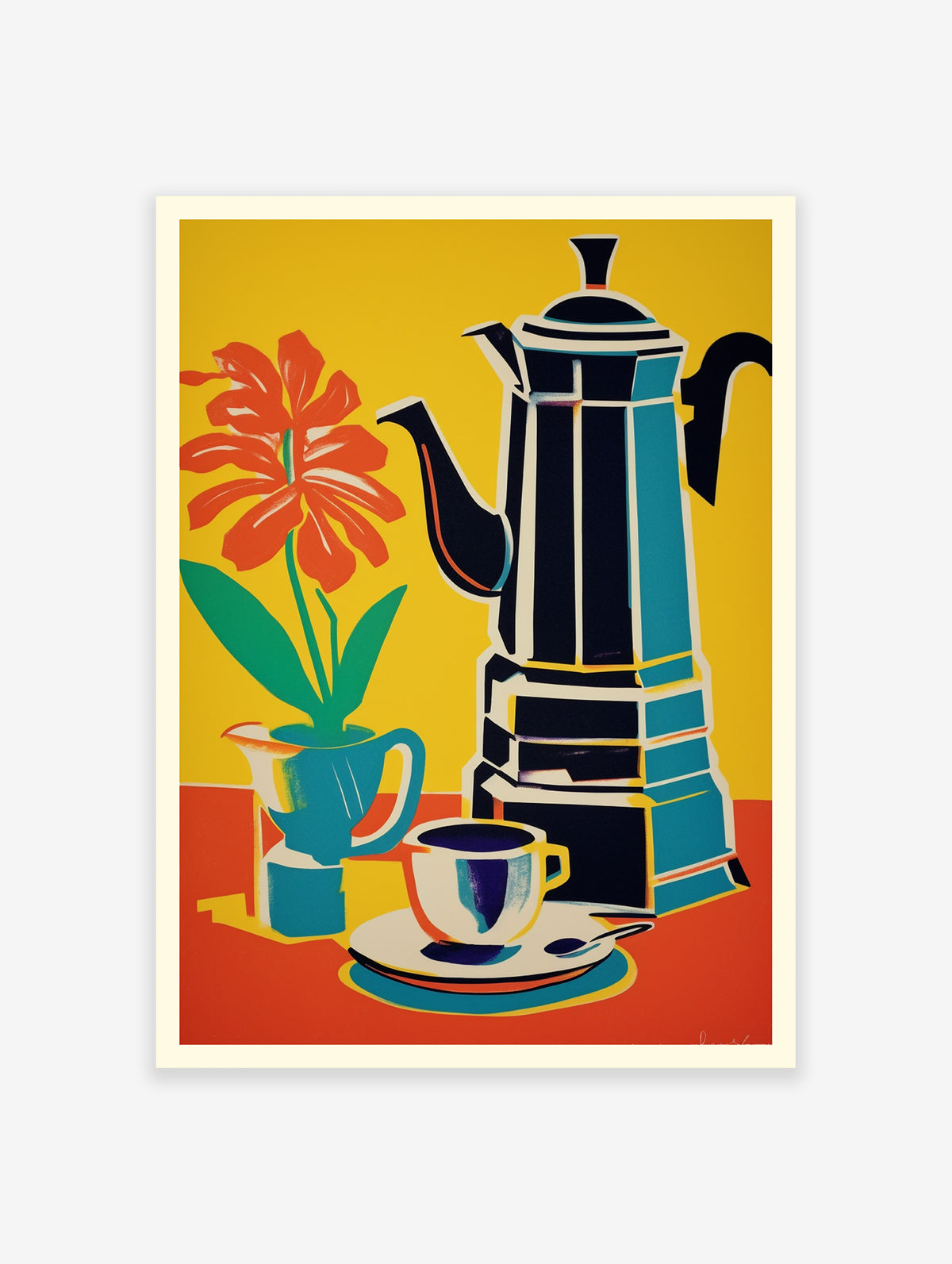 Coffee Illustration Poster, Coffee Print