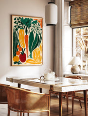 A colorful vegetable poster featuring bold illustrations of carrots, bell peppers, tomatoes, and leafy greens on a light background. - Image 2