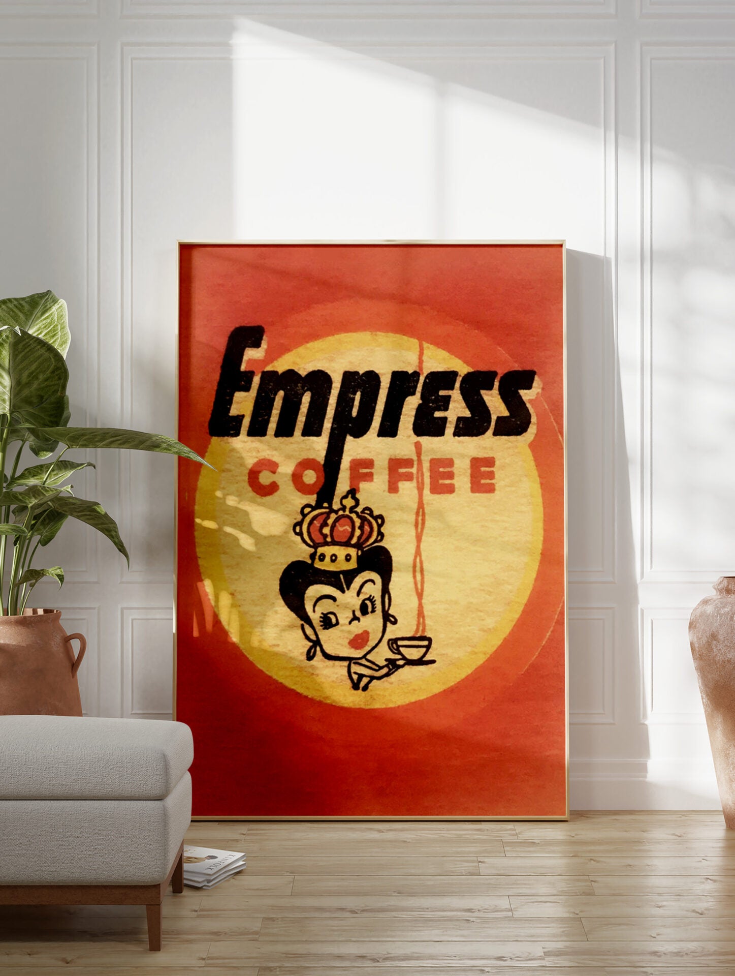 Vintage Empress Poster, Coffee Ad Print