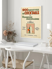 Vintage Cocktail Poster, Drinks Print