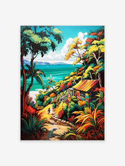 Caribbean Poster, Tropical Print