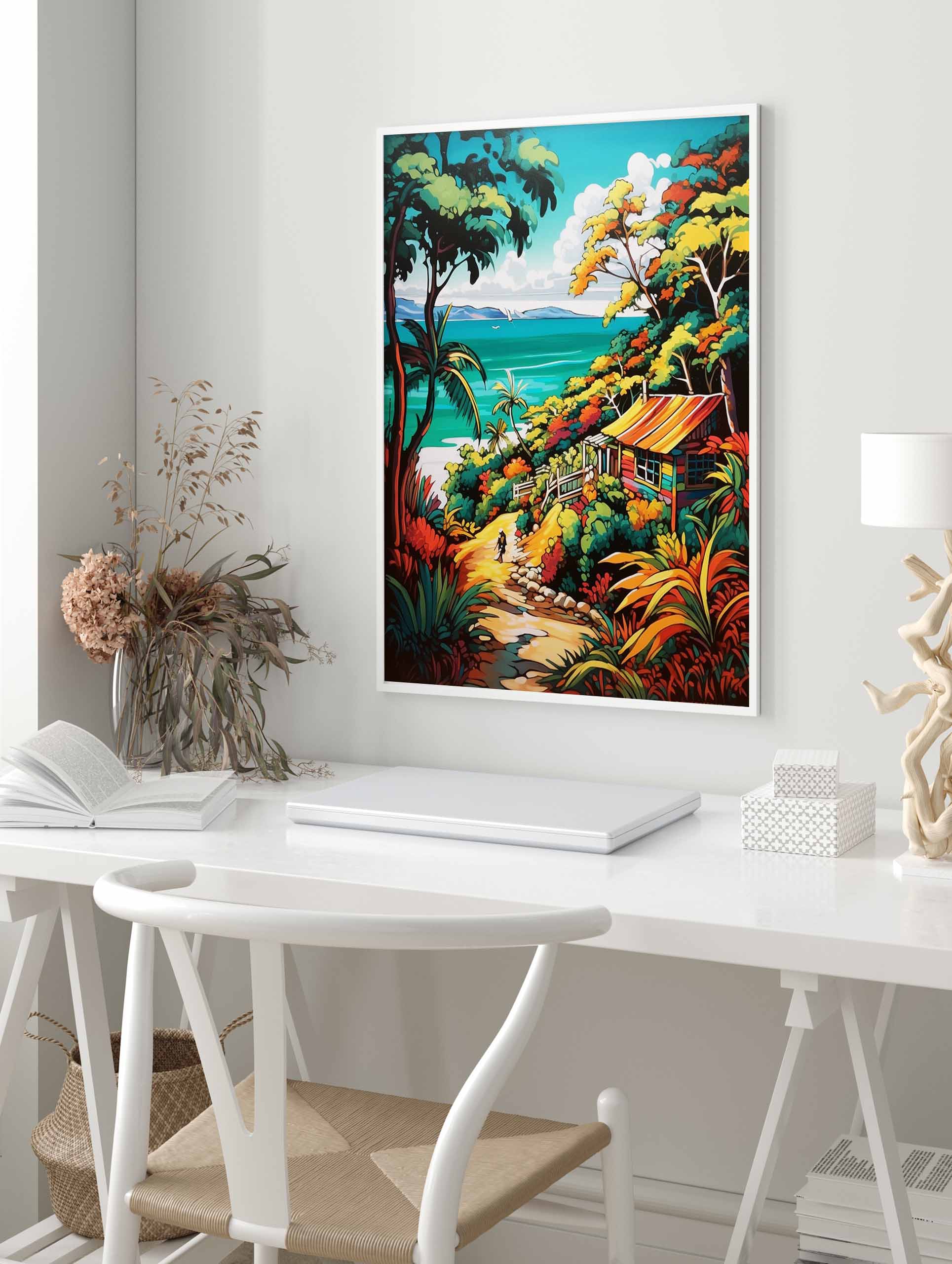 Caribbean Poster, Tropical Print