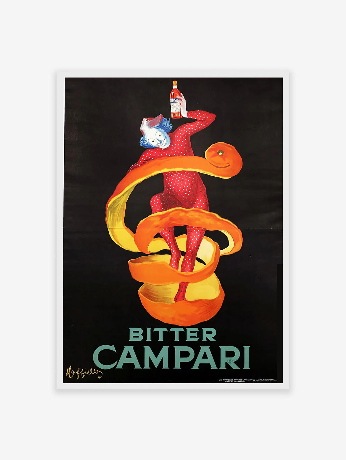 Campari Cocktail Poster, Vintage Drinks Print