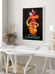 Campari Cocktail Poster, Vintage Drinks Print