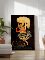 Vintage Champagne Poster, Kitchen Print