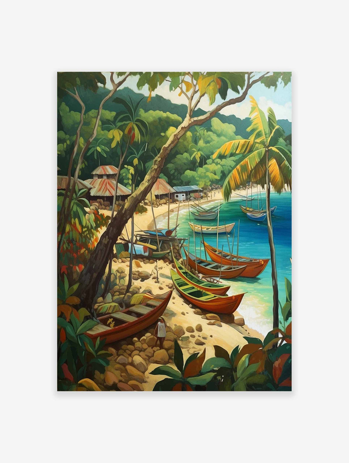 Caribbean Poster, Tropical Print