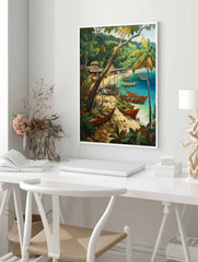 Caribbean Poster, Tropical Print