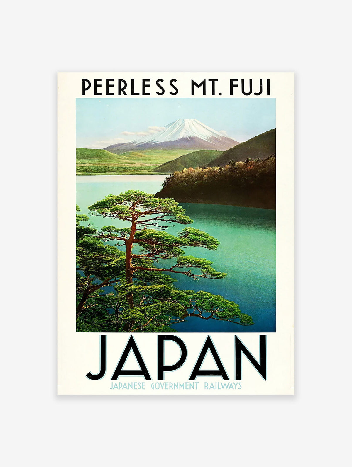 Mt. Fuji Japan Poster, Japanese Nature Print