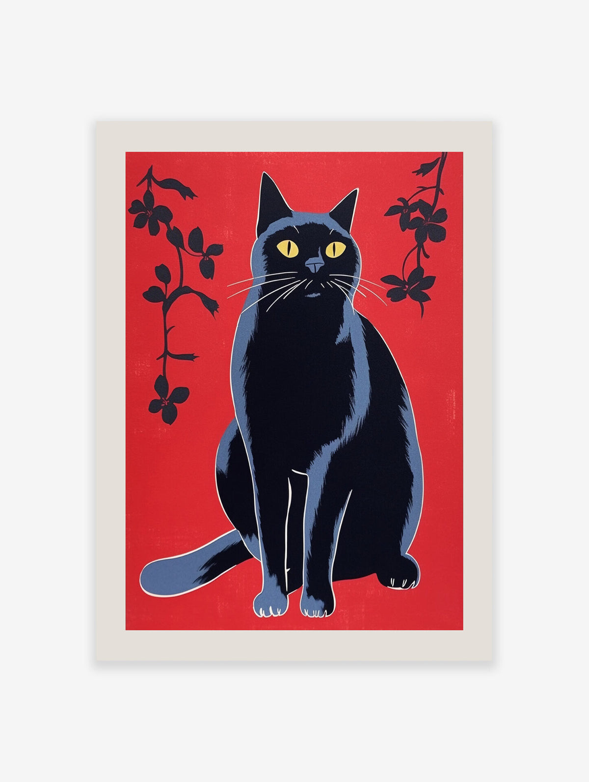 Japanese Cat Poster, Cat Print