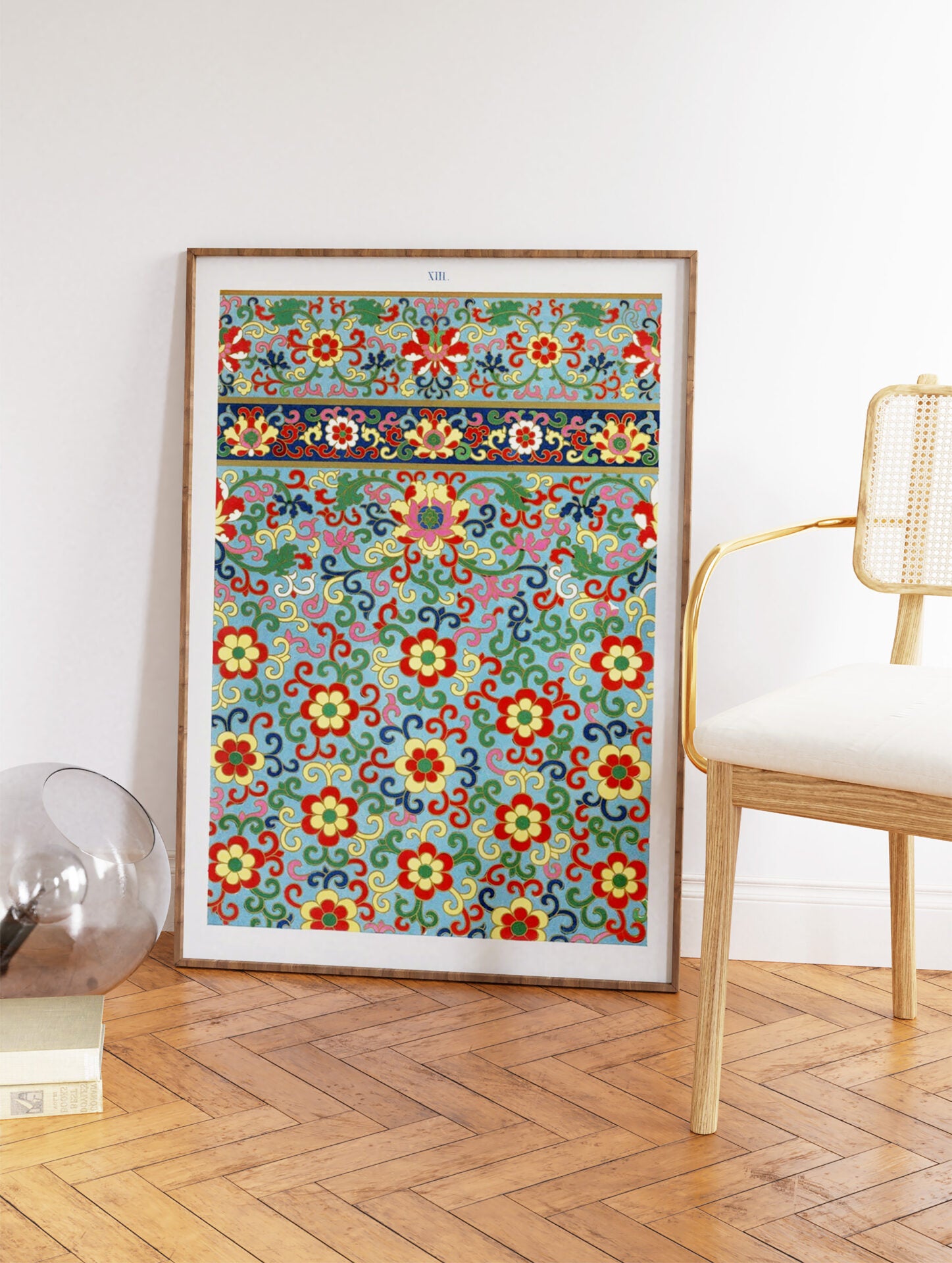 Chinese Poster, Chinese Florals Print