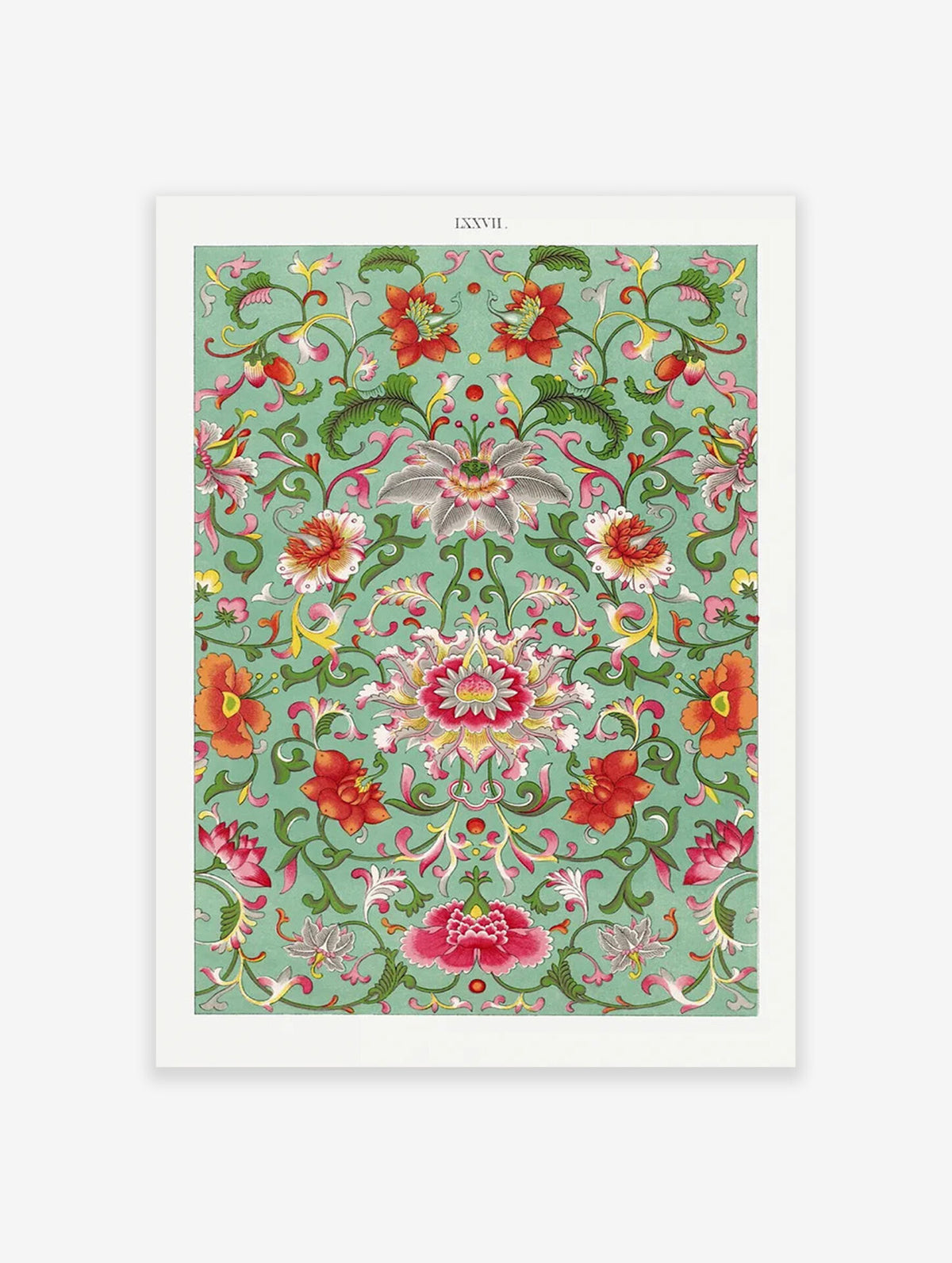 Chinese Poster, Chinese Florals Print