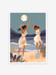 Beach Poster, Dancing Print