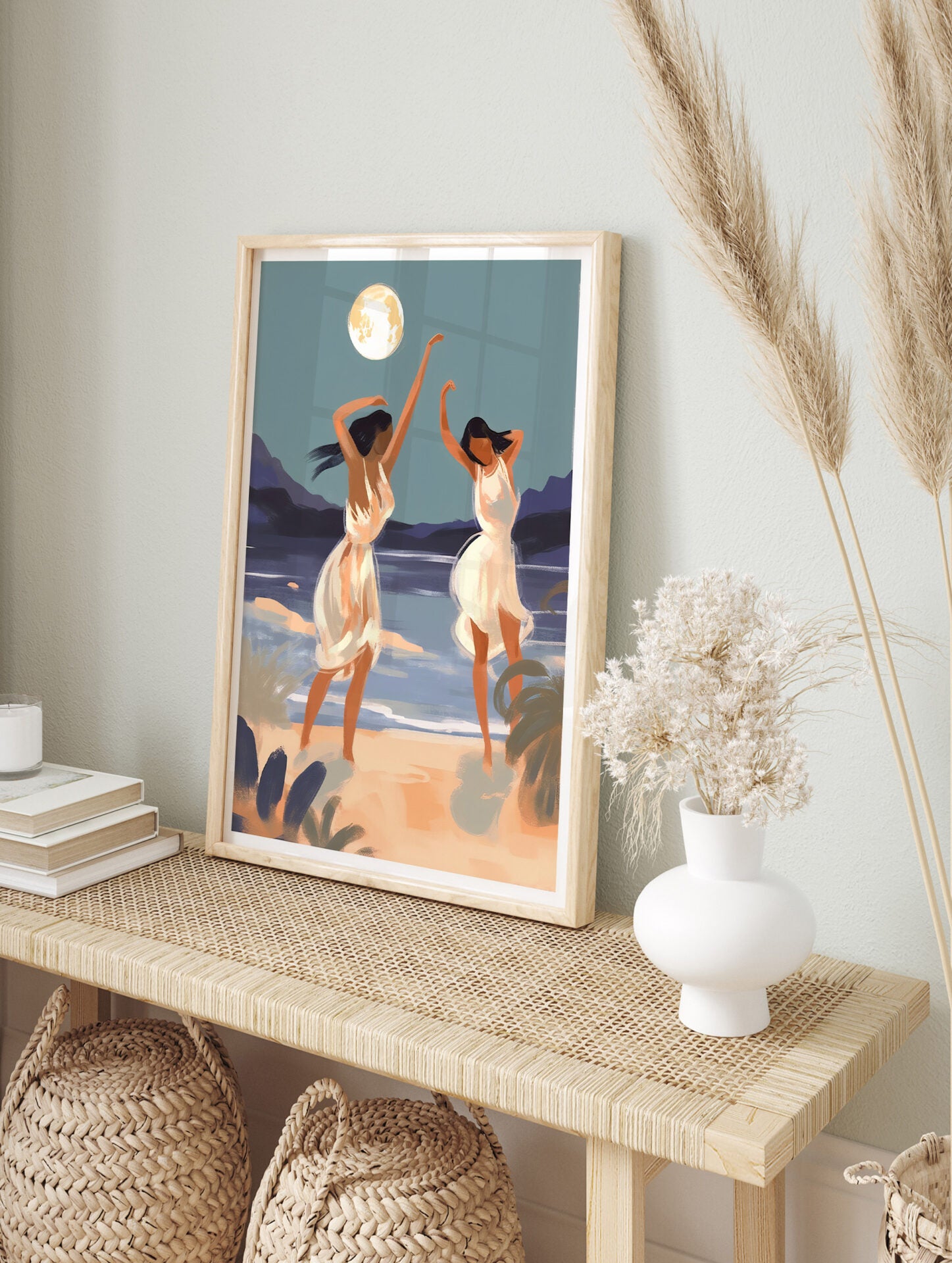 Beach Poster, Dancing Print