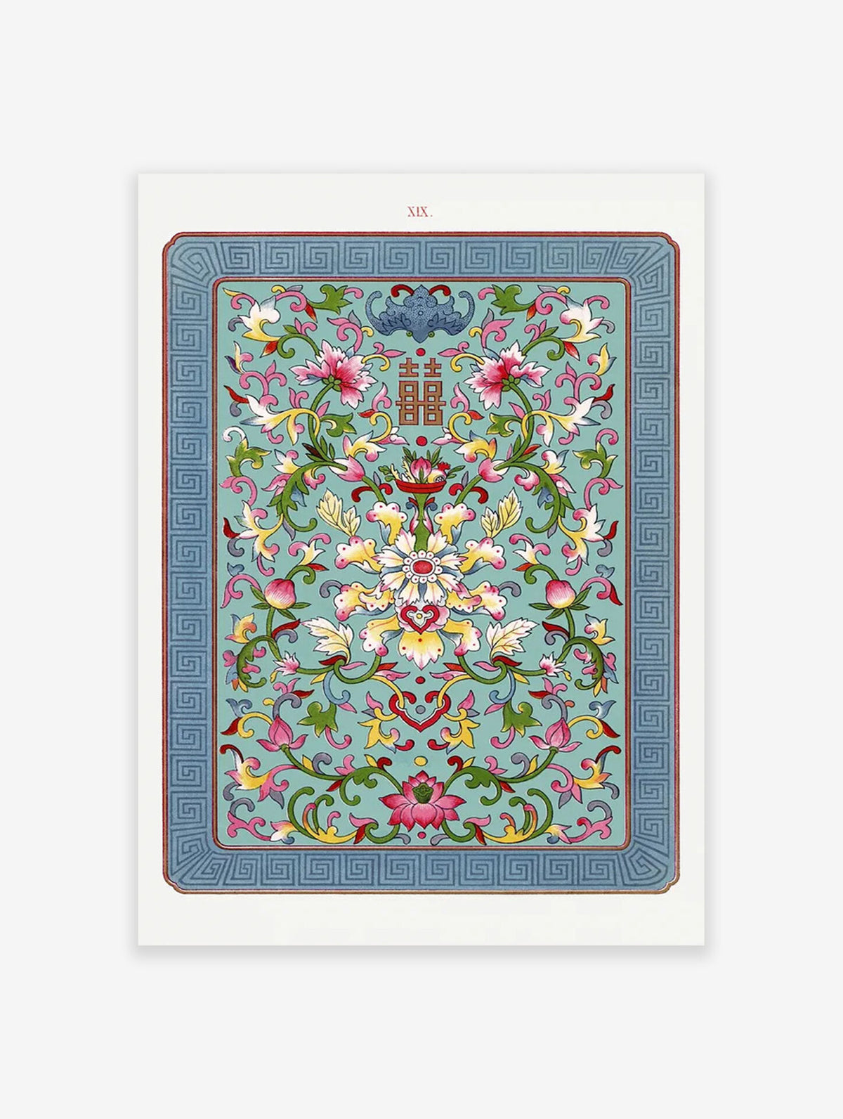 Chinese Poster, Chinese Florals Print