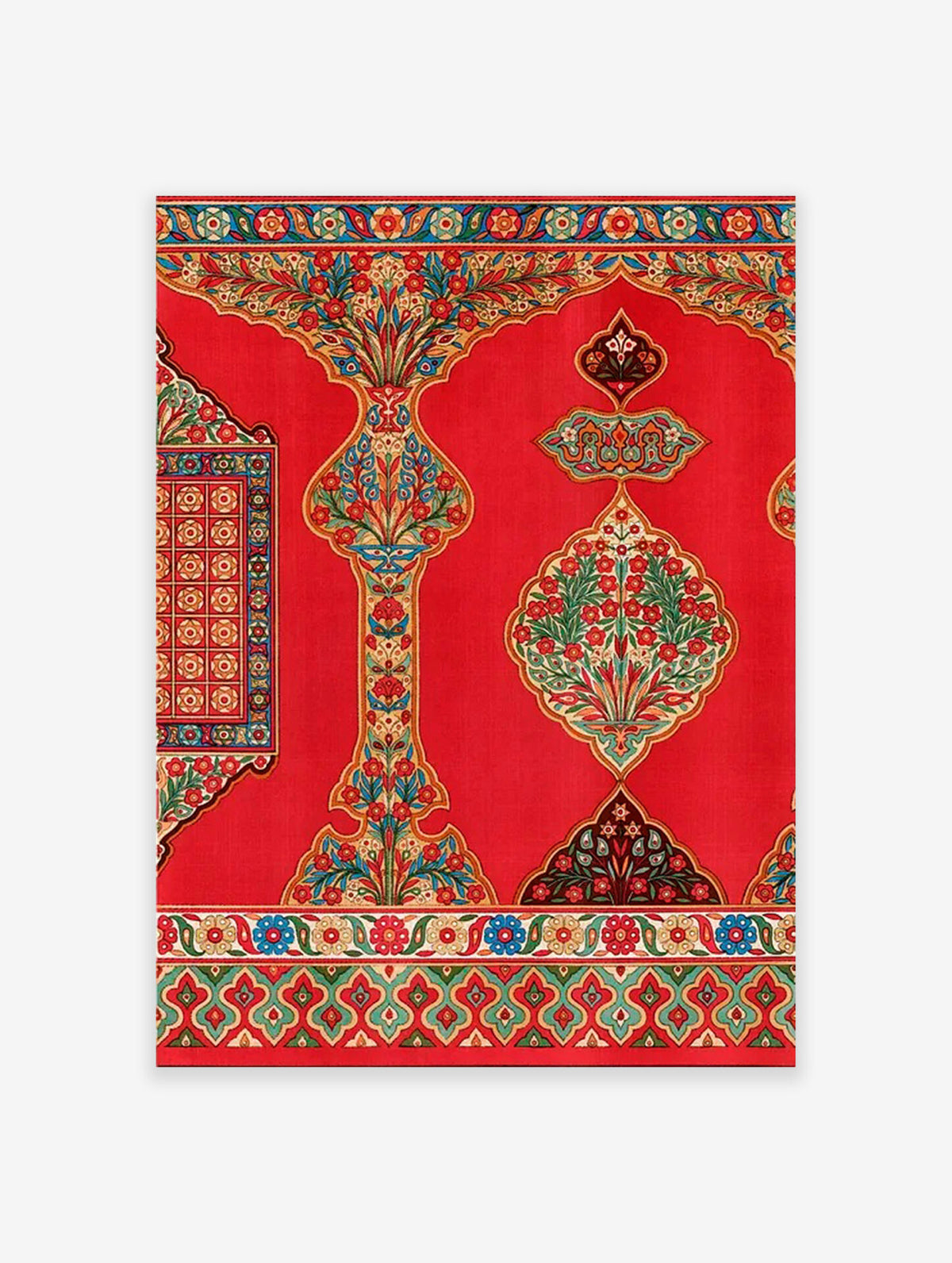 Islamic Poster, Red Floral Print