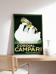 Polar Bear Poster, Vintage Campari Print