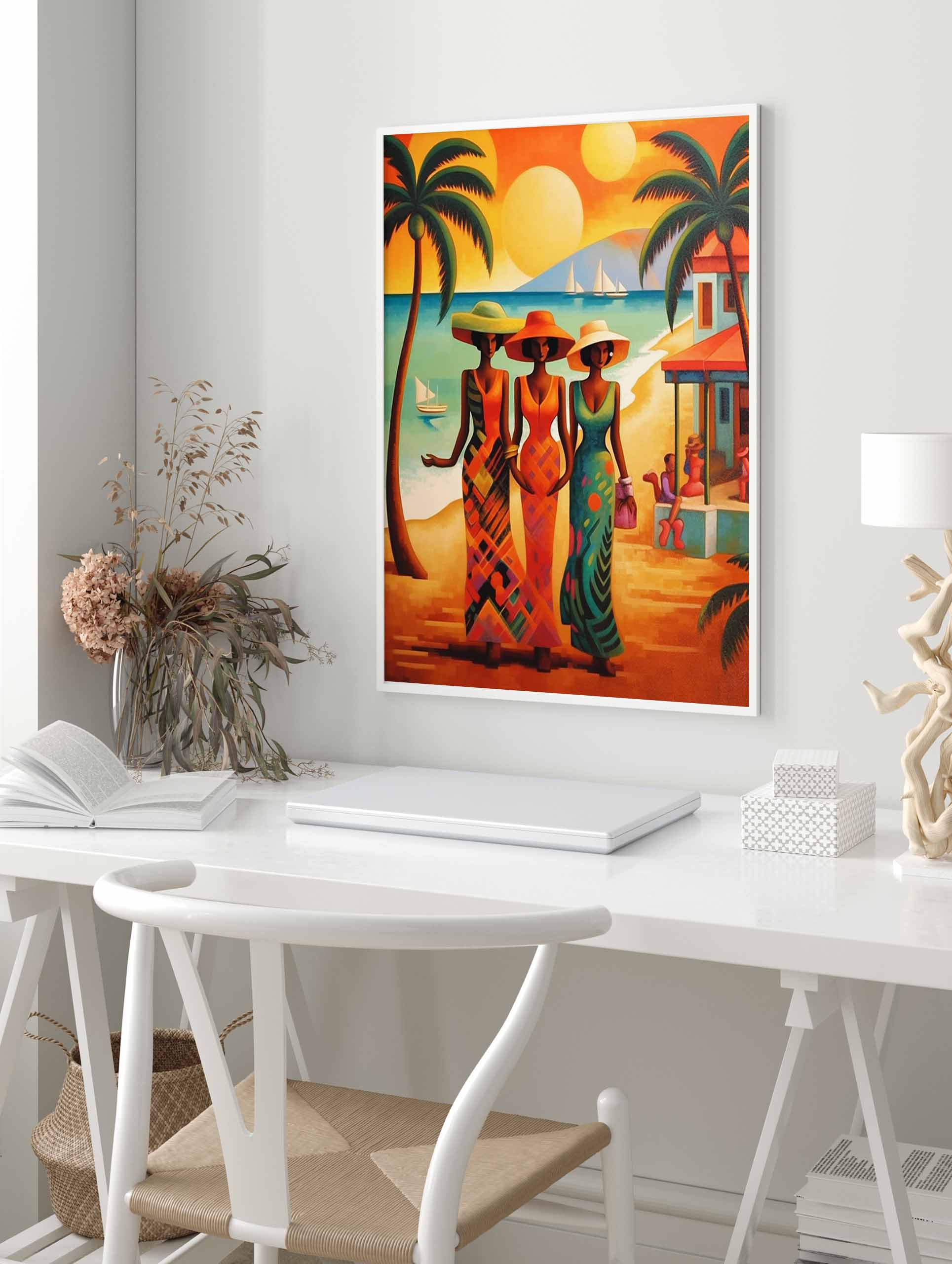 Caribbean Poster, Tropical Print