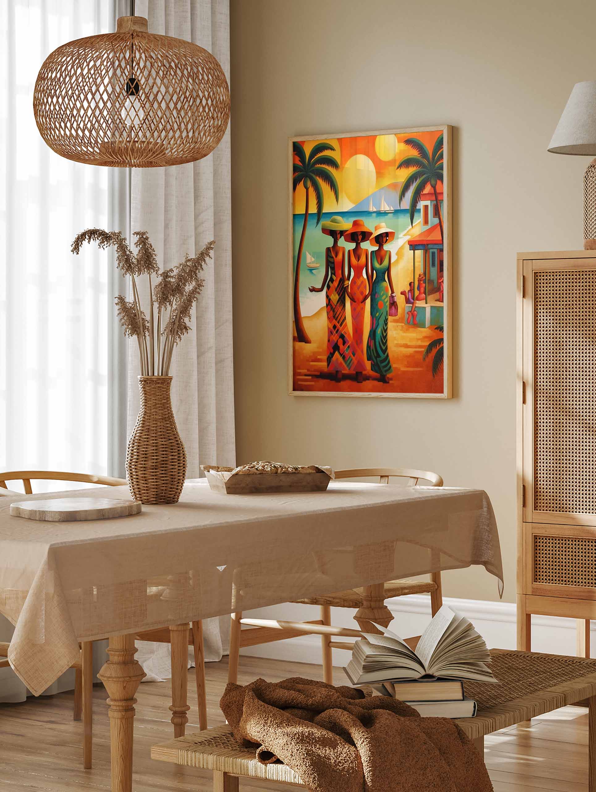 Caribbean Poster, Tropical Print