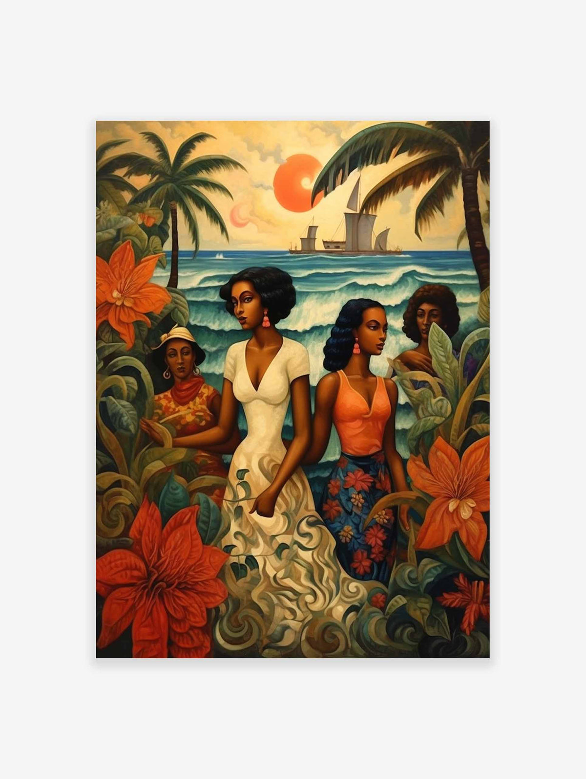 Caribbean Poster, Tropical Print