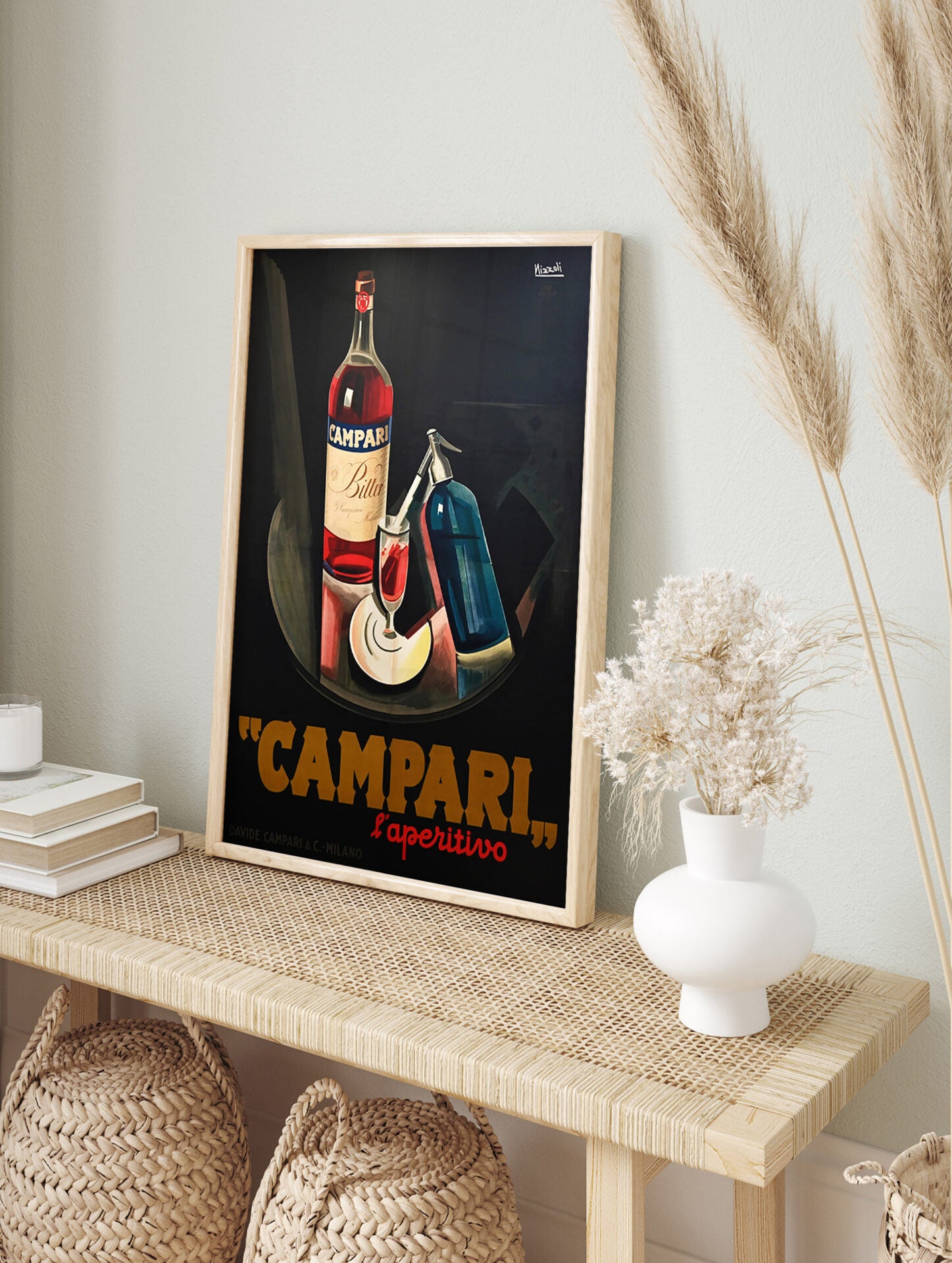 Vintage Campari Drink Poster, Kitchen Print