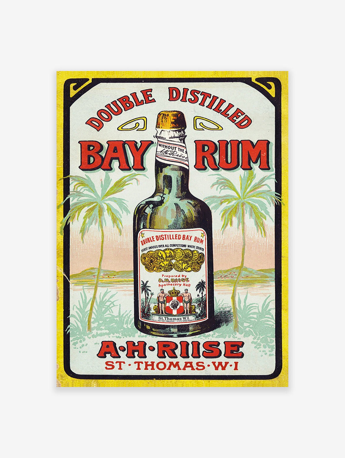 Vintage Rum Poster, Caribbean Print