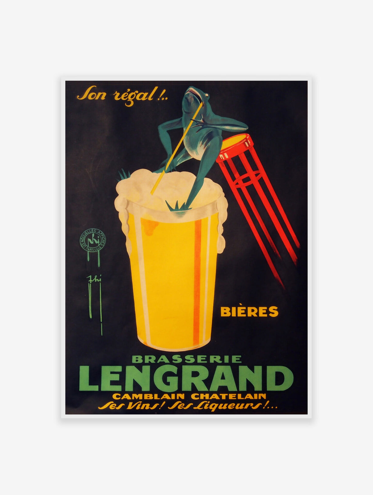 Vintage Beer Poster, Kitchen Print