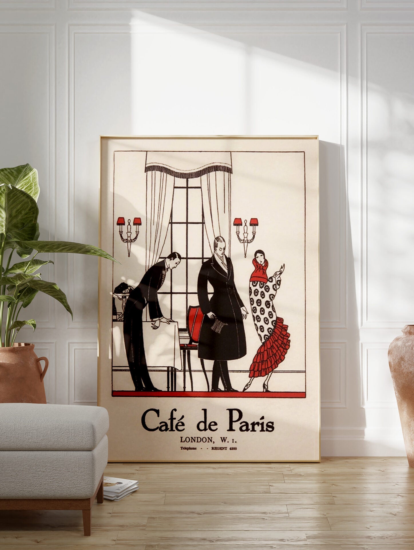 Cafe de Paris Poster, Stylish Cafe Print