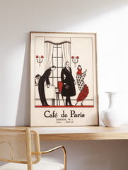 Cafe de Paris Poster, Stylish Cafe Print