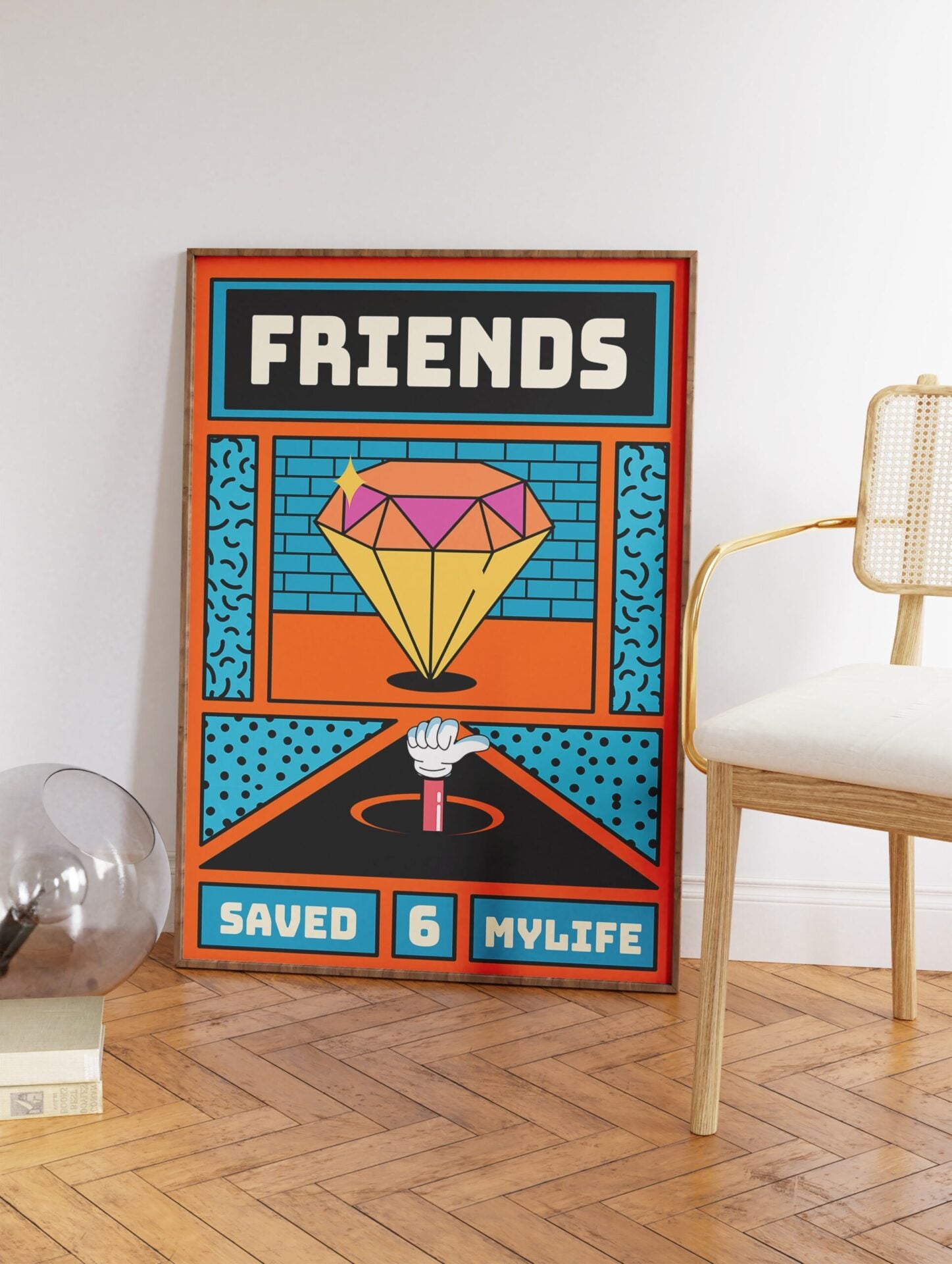 Friends Save My Life Quote Poster, Typography Print