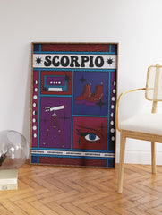 Scorpio Zodiac Poster, Scorpio Zodiac Star Sign Print