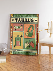 Taurus Zodiac Poster, Taurus Zodiac Star Sign Print