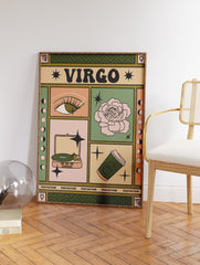 Virgo Zodiac Poster, Virgo Zodiac Star Sign Print