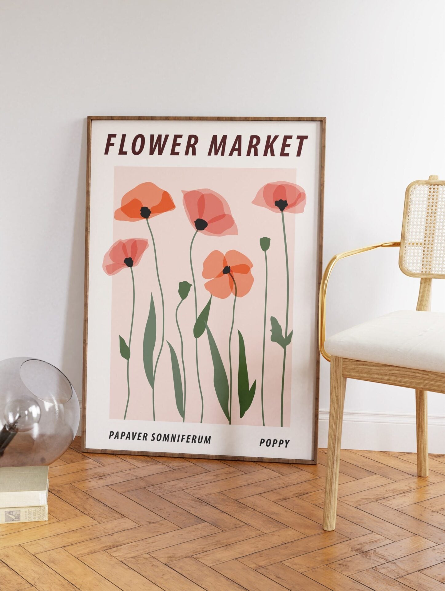 Flower Market Poster, Poppy Print